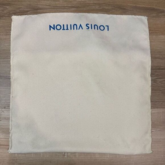 Louis Vuitton 10”x13.5” Envelope Style Dust Cover Storage Bag Blue Logo - Picture 4 of 4